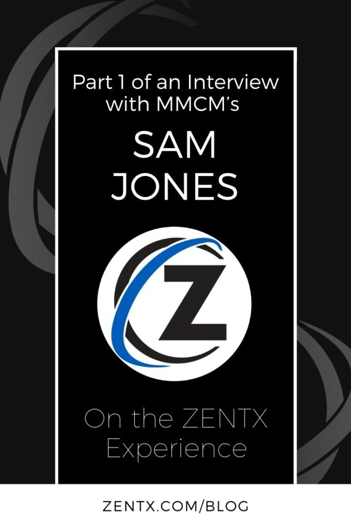 Black graphic; text reads "Part One of an interview with Mid-Michigan Children's Museum's Sam Jones"